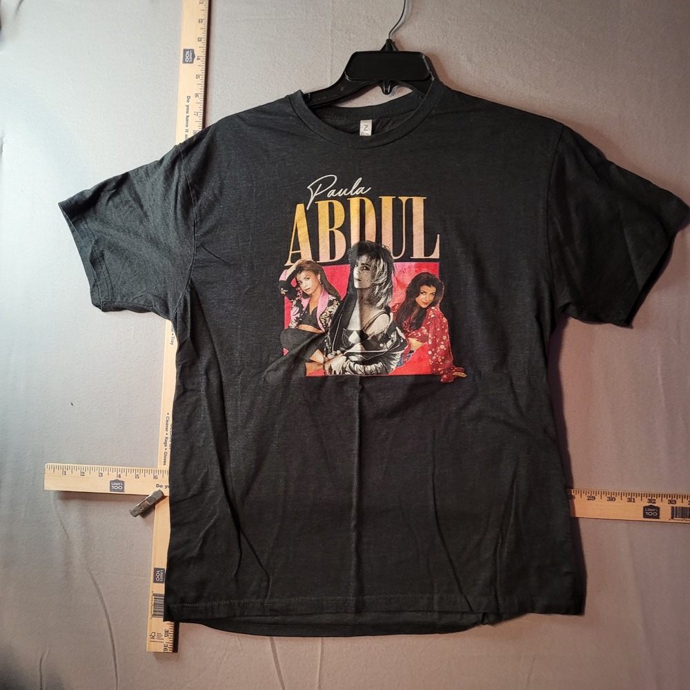 Paula Abdul Graphic T-Shirt Mens‎ XL Charcoal Grey Zuni Sportswear Music Tee